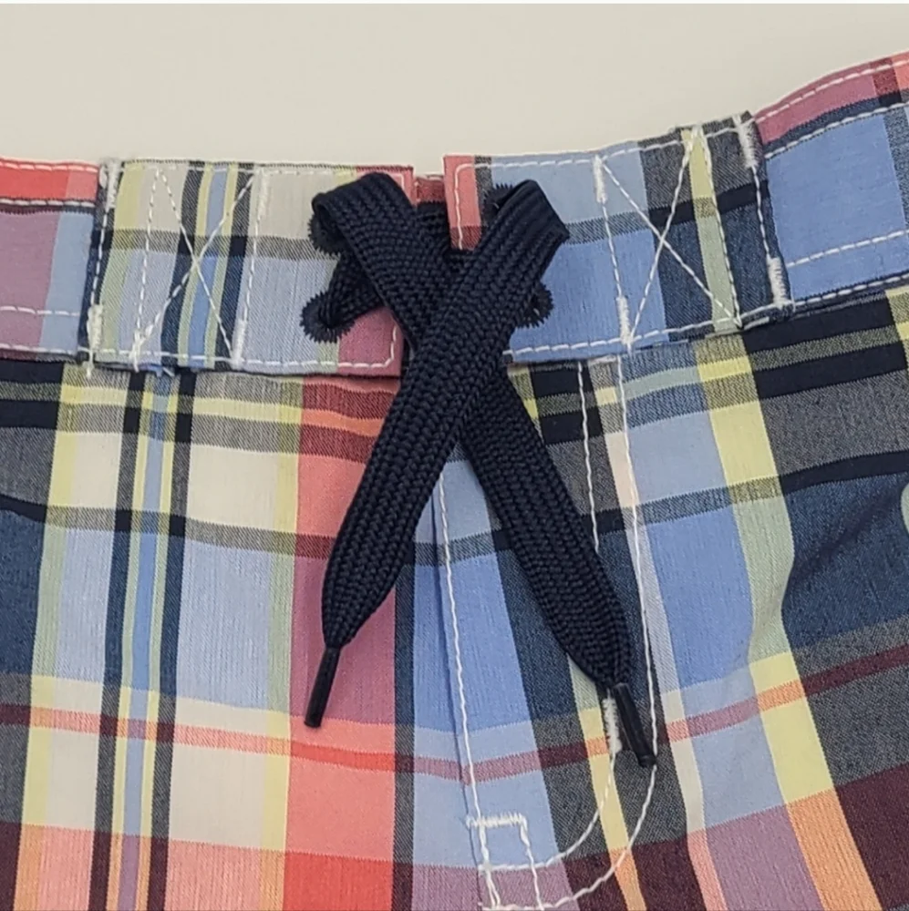 NEW Janie and Jack baby boy plaid swim trunks size 18-24 months